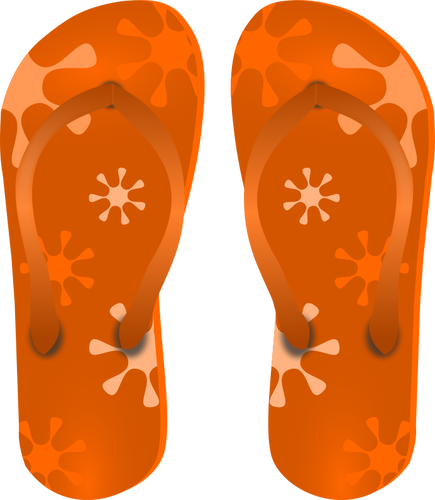 Orange flipflops vector illustration