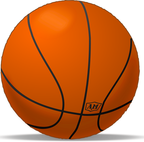 Sport de basket-ball jouant balle vecteur une image clipart