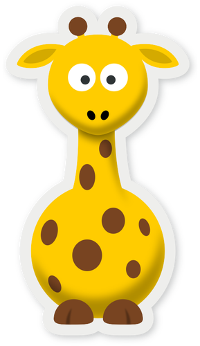 Image de dessin animé girafe