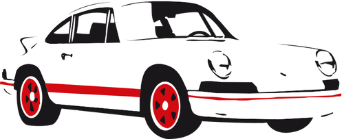 Ilustraţie vectorială a masina Porsche