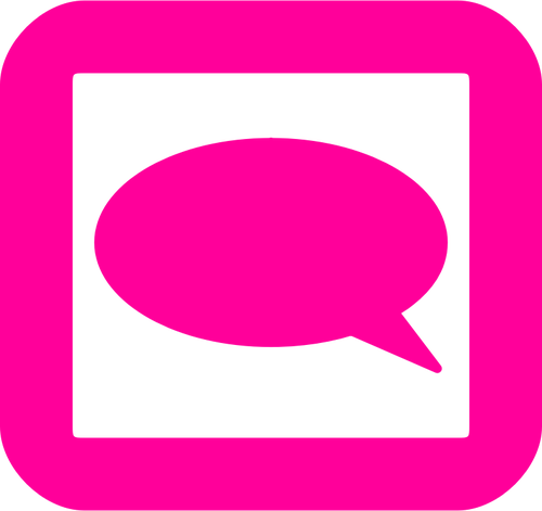 Vector graphics of pink talking callout