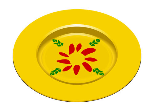 Imagen vectorial plato amarillo