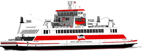 Image vectorielle de passagers croisière bateau