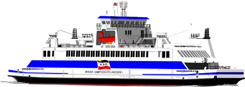 Passagier cruise schip vector tekening