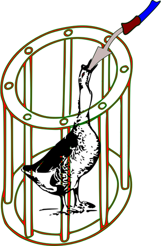 Batterij Force-Fed Goose vector illustraties