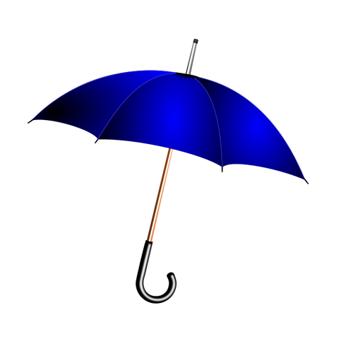 Mavi şemsiye vektör çizim