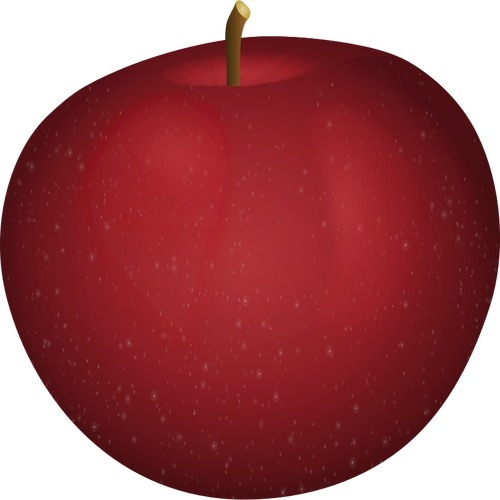 בתמונה וקטורית של כתמים לבנים על תפוח