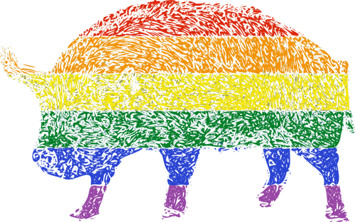Gay banteng vektor ilustrasi