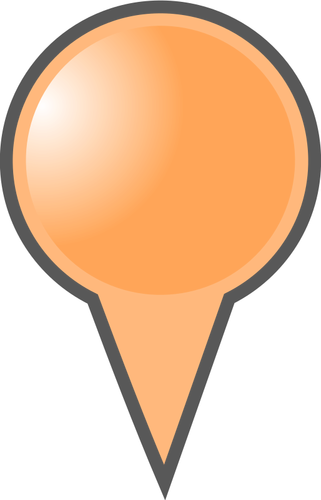 Marker portocaliu hartă