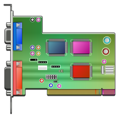 Vector graphics of an audio card
