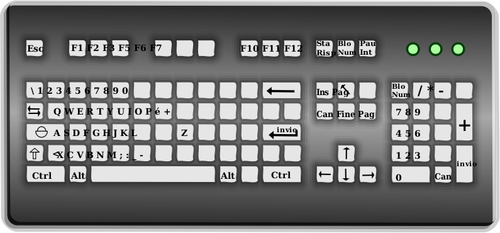 Gráficos del vector de teclado de computadora de diseño italiano