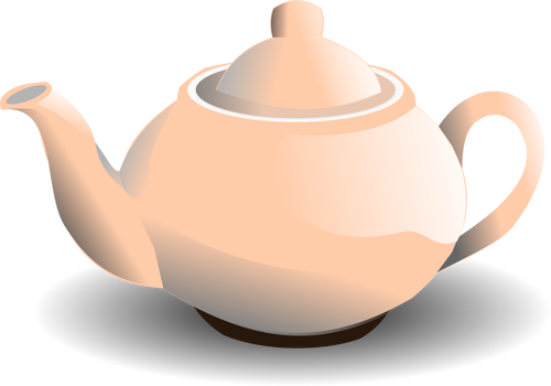 Grafica vectoriala de oală de ceai roz lucios