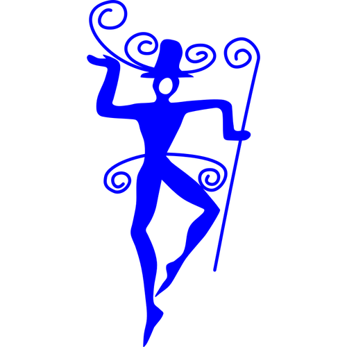Vane danseuse silhouette vecteur image