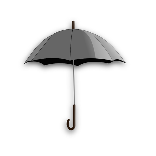 Ilustración vectorial de simple paraguas