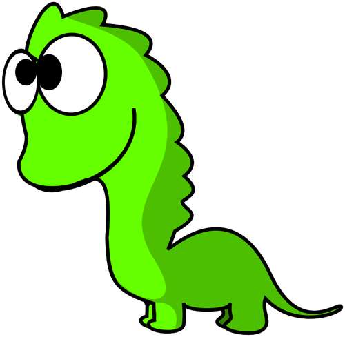 Zelená legrační dinosaurus