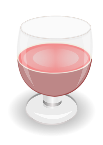 Bicchiere di vino rosso in grafica vettoriale