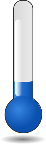 Grafica vettoriale del tubo termometro blu