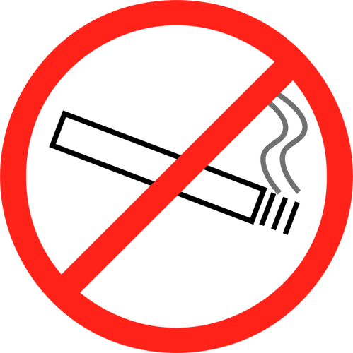 ناقلات التوضيح من الحد رقيقة علامة ممنوع التدخين