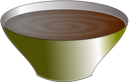 Grafika wektorowa miski pełne krem czekoladowy