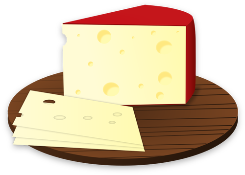 Lonchas de queso vector imagen