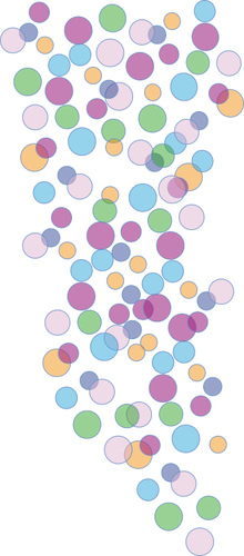 Gekleurde bubbels vector illustraties