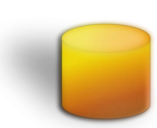 Oranje vector afbeelding van database