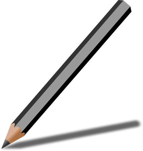 Crayon graphite avec illustration vectorielle ombre