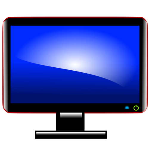 Computer monitor vector image