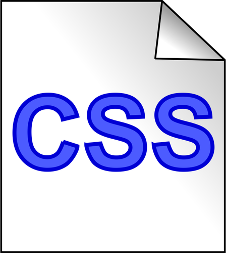 File CSS seni klip ikon vektor
