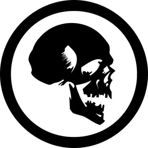Immagine di vettore di simbolo del cranio umano