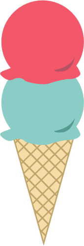 Obraz zmrzlinu v kornoutu s dvěma kopečky.
