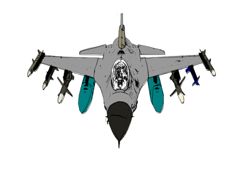 Illustrazione vettoriale di aereo bombardiere
