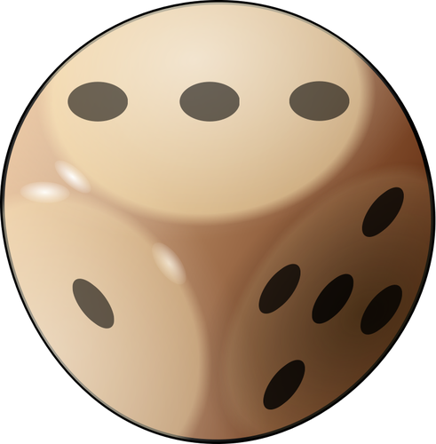 Vector illustration of glossy dice