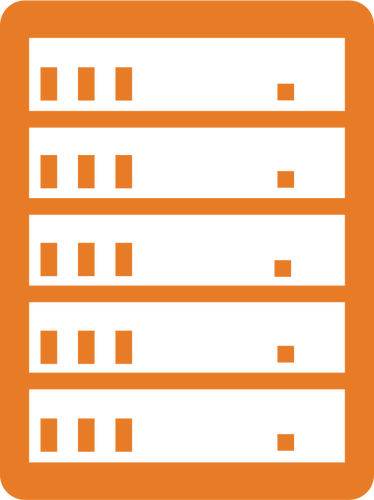 Einfache Server-Symbol-Vektor-Bild