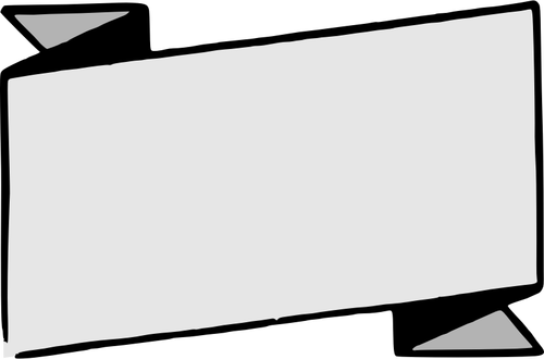Clipart vetorial do banner de papel em tons de cinza