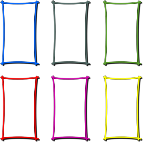 Set de frontierele colorate cadru de desen vector