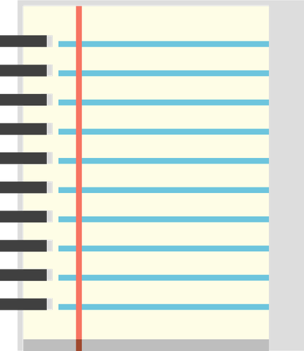 Grafika wektorowa Notebook ze spiralą