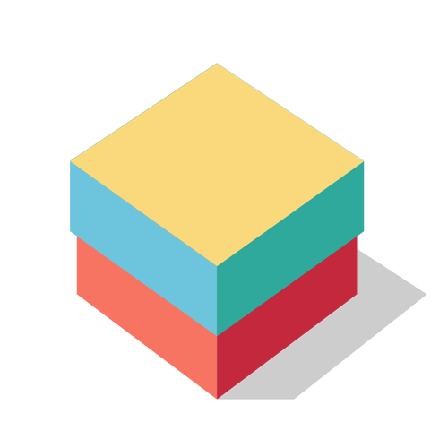 एक रंग बॉक्स के वेक्टर छवि