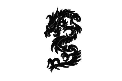 Kinesisk nyttår dragon vektortegning