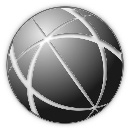 Серый глобус значок векторное изображение