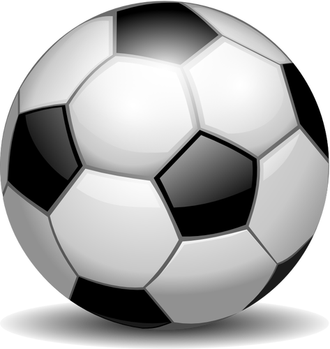 Vektorgrafikk utklipp av fotball ball med refleksjoner