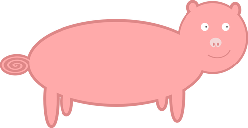 Różowy świnia szkicu