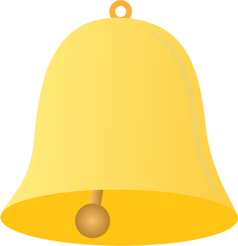 Immagine vettoriale del simbolo campana gialla
