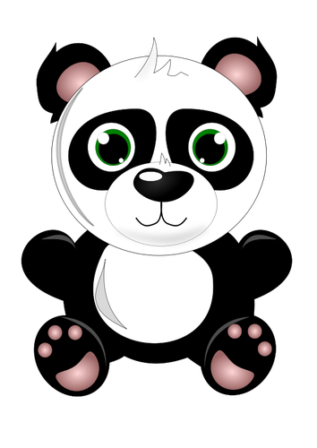Baby panda vektorové
