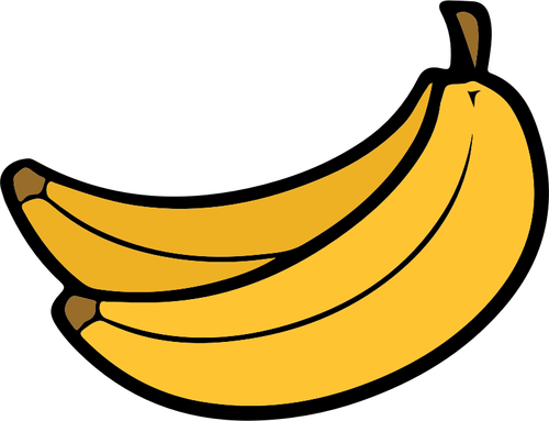 Twee bananen illustraties