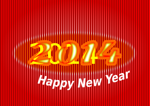 Hyvää uutta vuotta ribattu punainen merkki vektori kuva