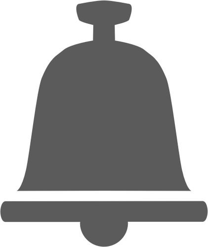 Escala de grises campana icono vector de la imagen