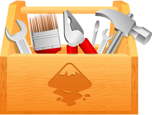 Caixa de ferramentas de madeira