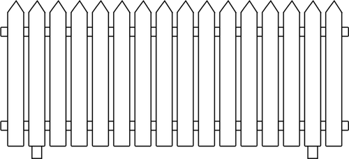 Dessin vectoriel de fine ligne clôture