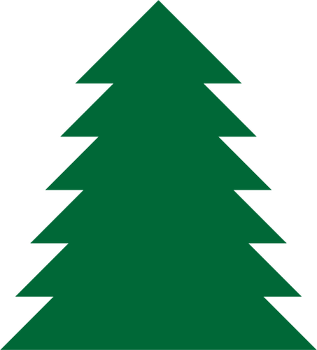 Gráficos do vetor do contorno de árvore de Natal festivo